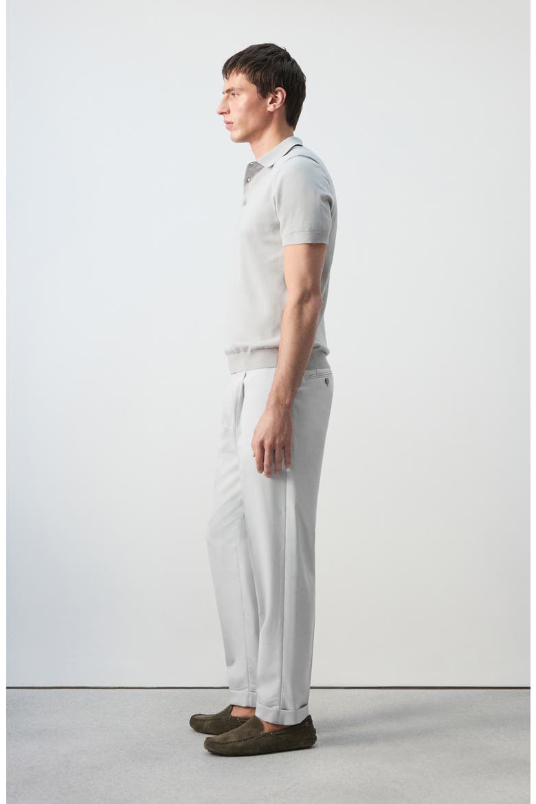 Pleated Wool Wide Leg Pants, Alternate, color, LIGHT HEATHER GREY