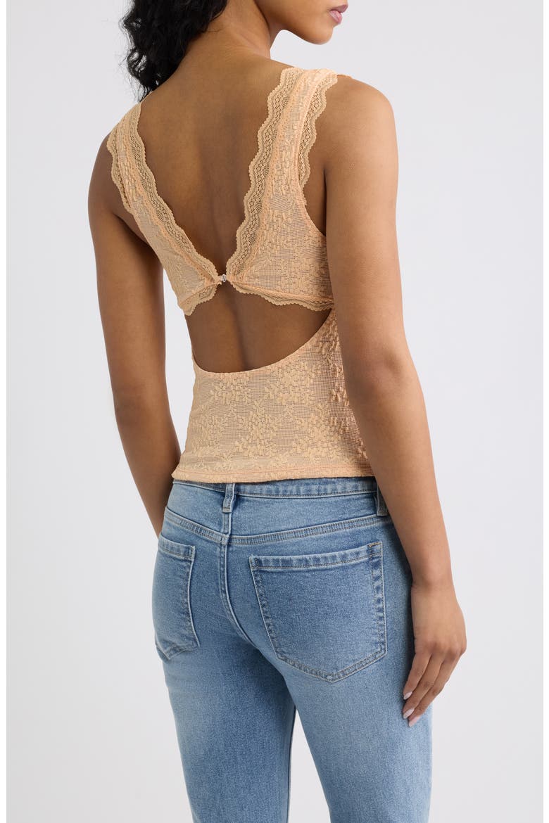 Loved You First Lace Tank, Alternate, color, PEACHY KEEN