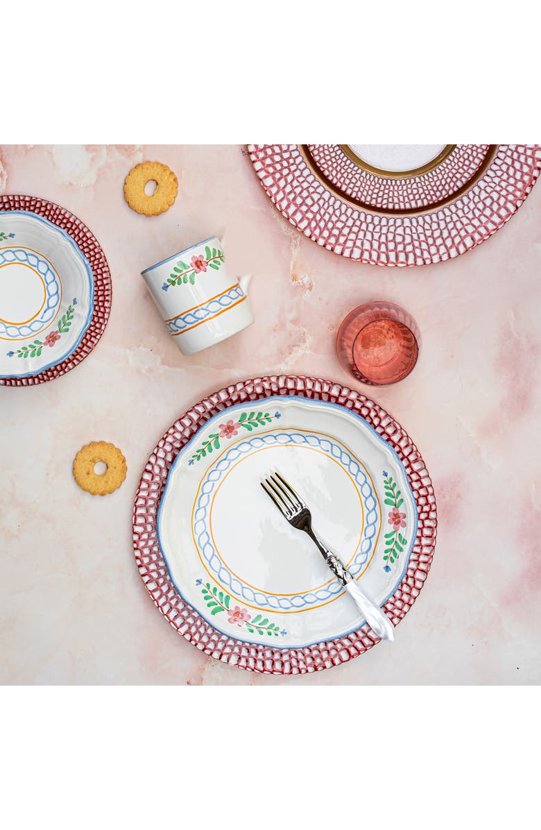 VIETRI Pelli Glass Pink Salad Plate, Alternate, color, Pink