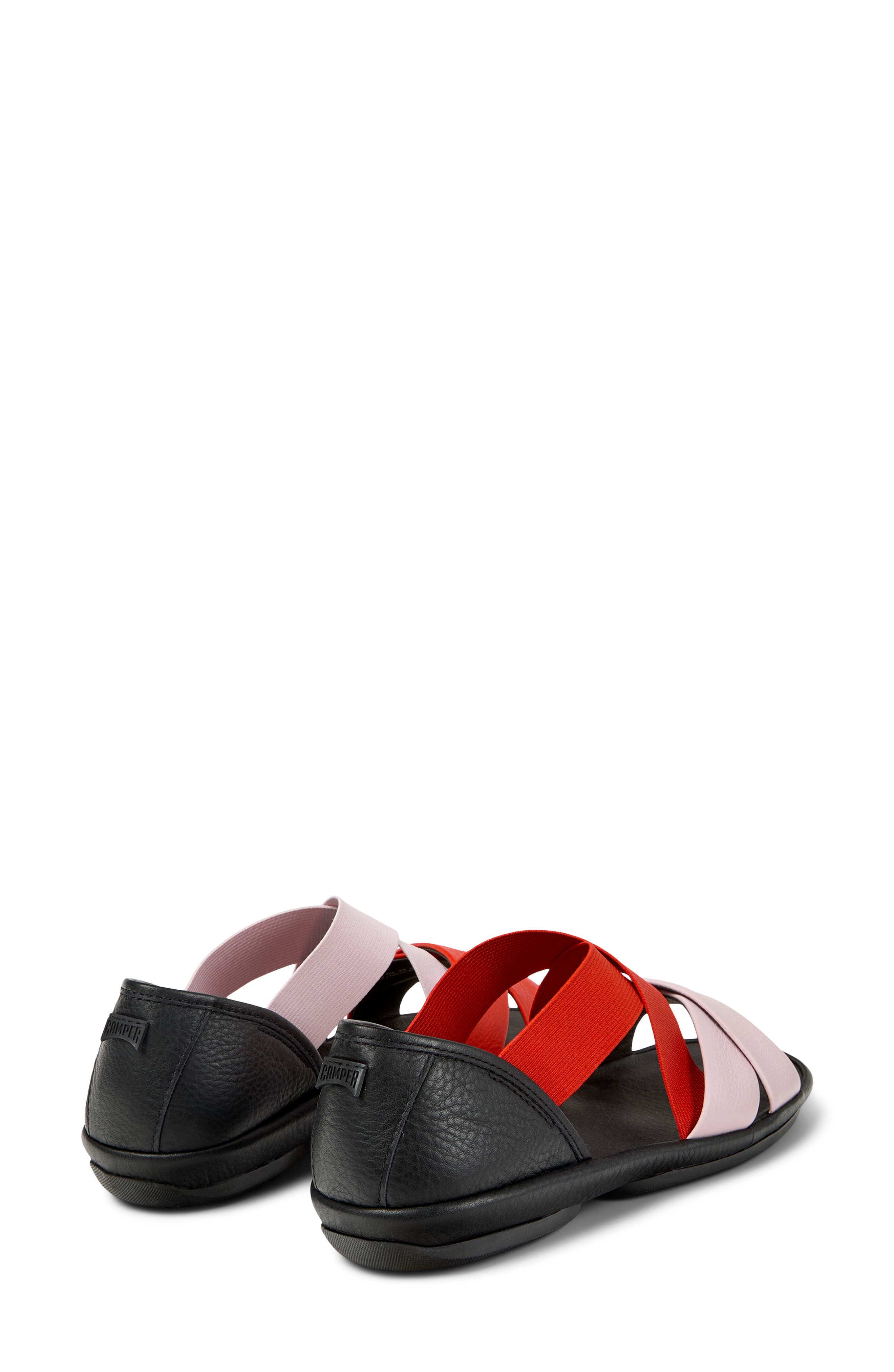 Camper Right Isla Cross Strap Sandal, Alternate, color, Multi - Dark Red