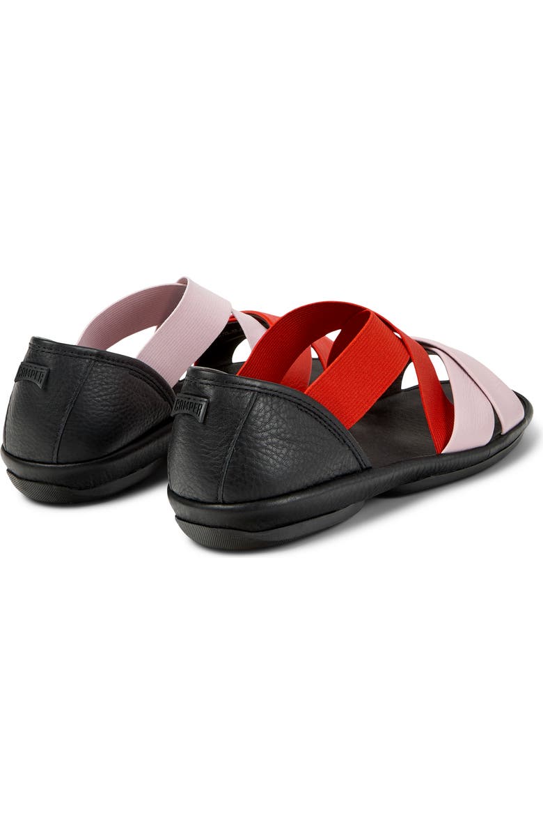 Camper Right Isla Cross Strap Sandal, Alternate, color, Multi - Dark Red