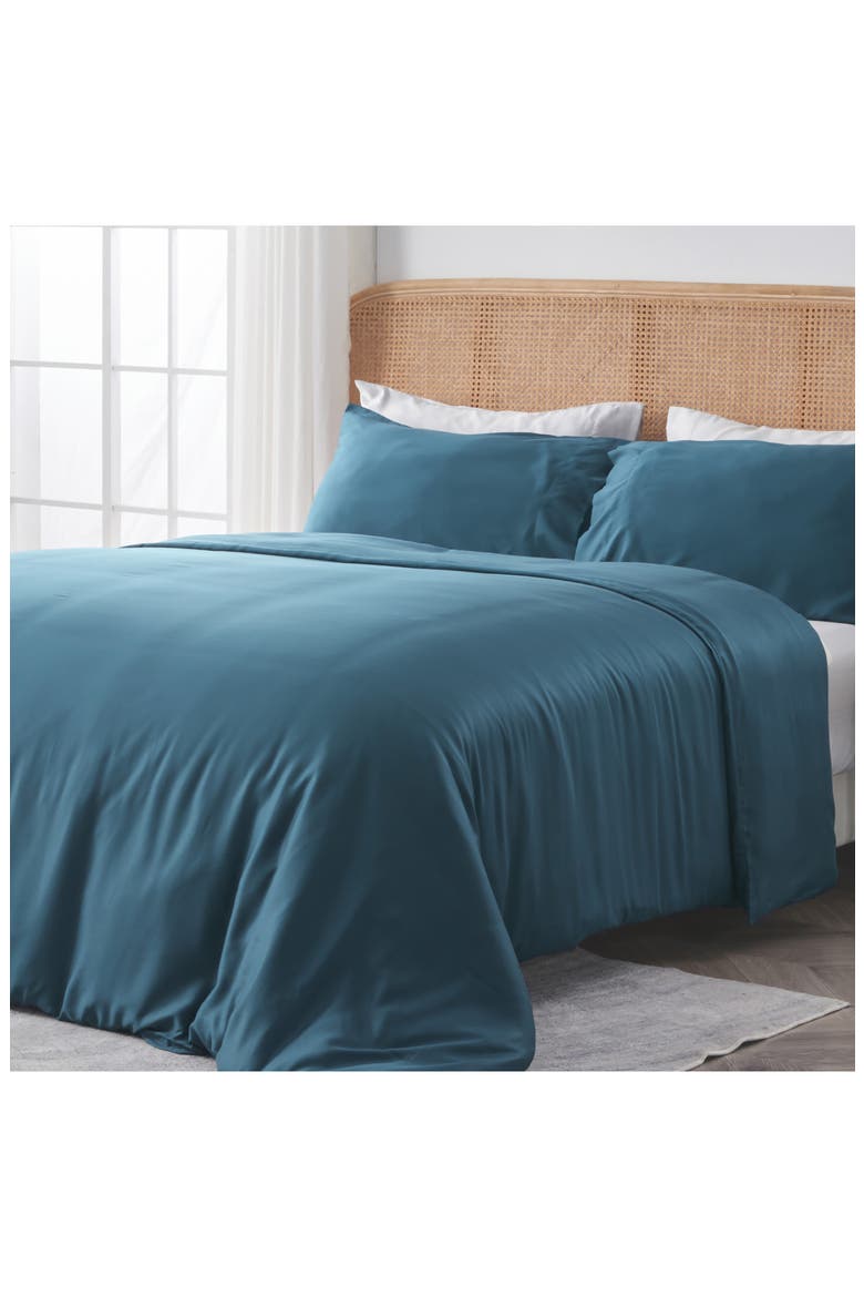 Tencel® Lyocell Duvet Cover, Alternate, color, TEAL