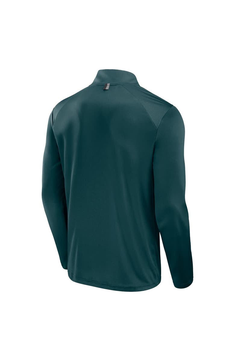 FANATICS Men's Fanatics Midnight Green Philadelphia Eagles Defender Long Sleeve Quarter-Zip Jacket, Alternate, color, Green