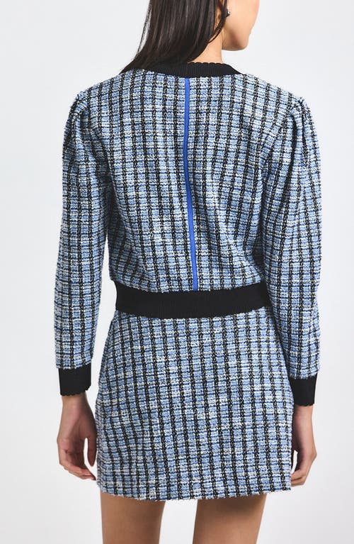 Derek Lam 10 Crosby Metallic Tweed Knit Cardigan In Multi