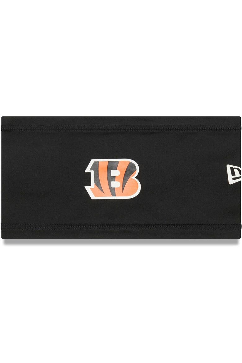 Black Cincinnati Bengals COOLERA Official Training Camp Headband, Main, color, Black