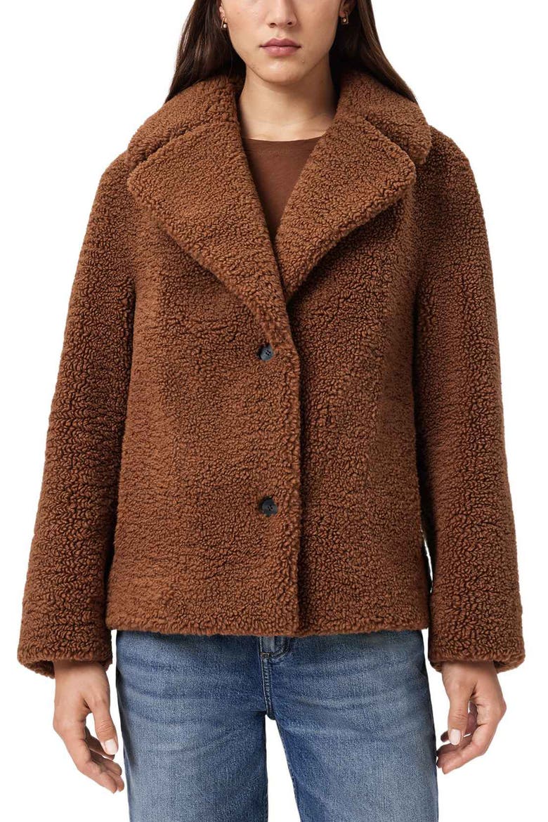 Eddie Teddy Jacket, Main, color, COGNAC BROWN