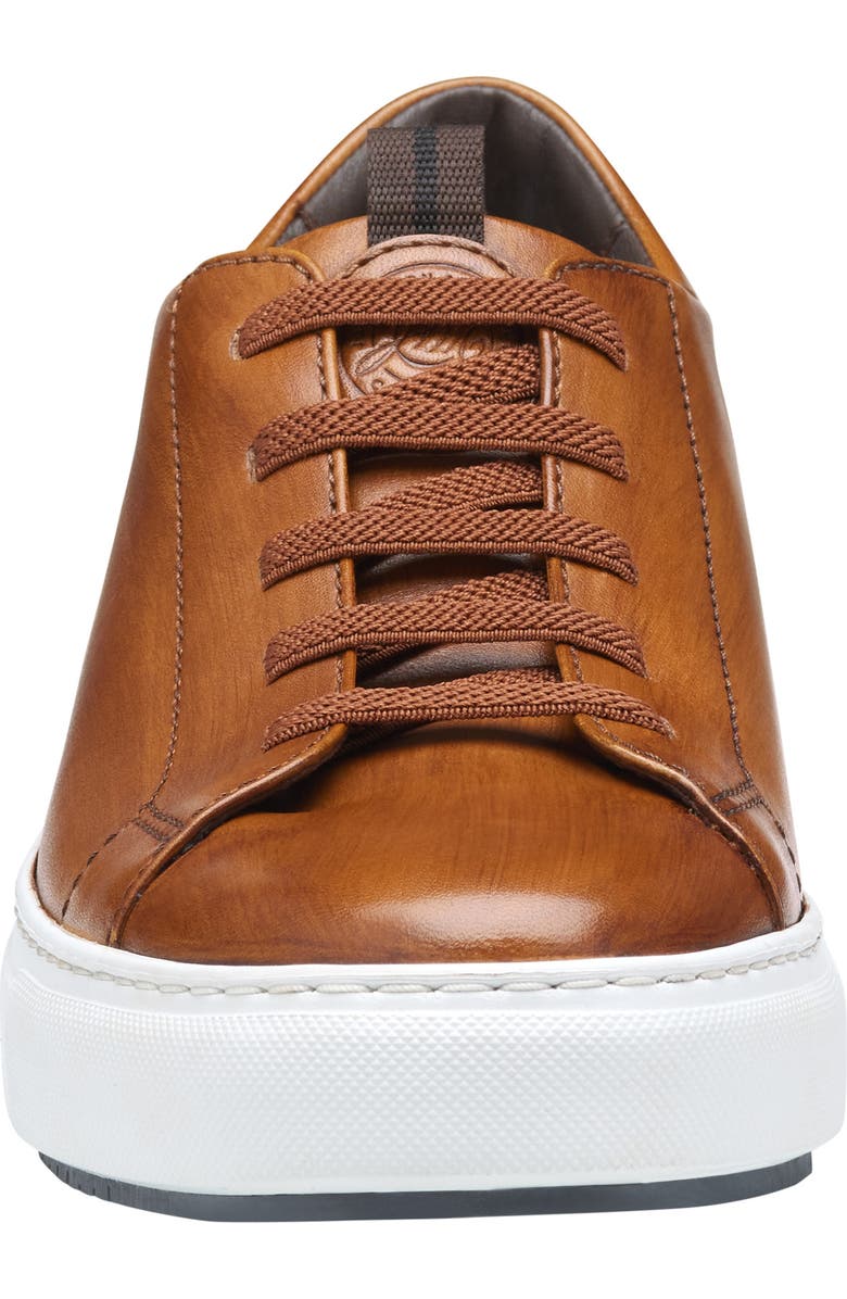 Johnston & Murphy Anson Lace To Toe Sneaker, Alternate, color, Brown Hand-Stained Calfskin
