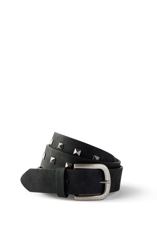 Cotton On Stud Belt In Black Burnished Silver