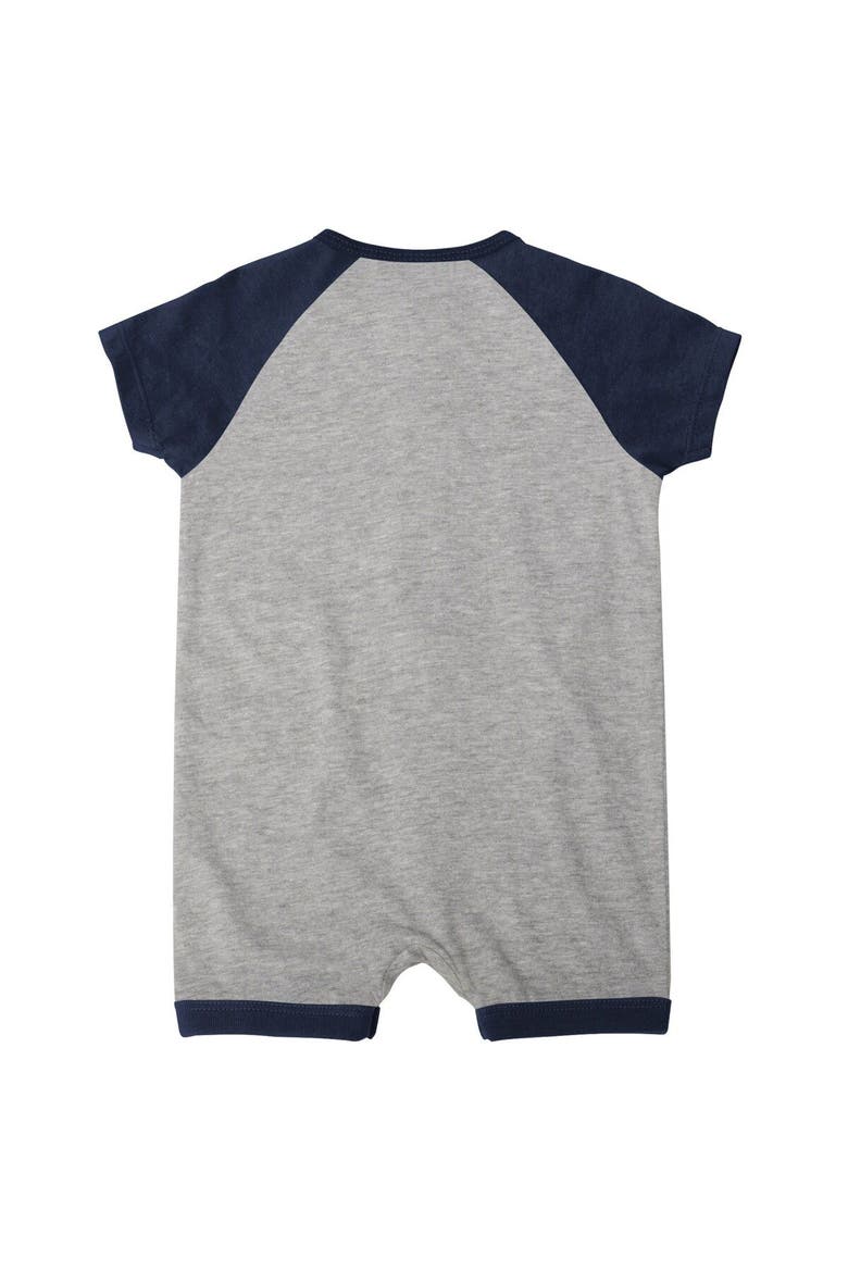 Infant  Heather Gray Seattle Mariners Extra Base Hit Raglan Full-Snap Romper, Alternate, color, Heather Gray