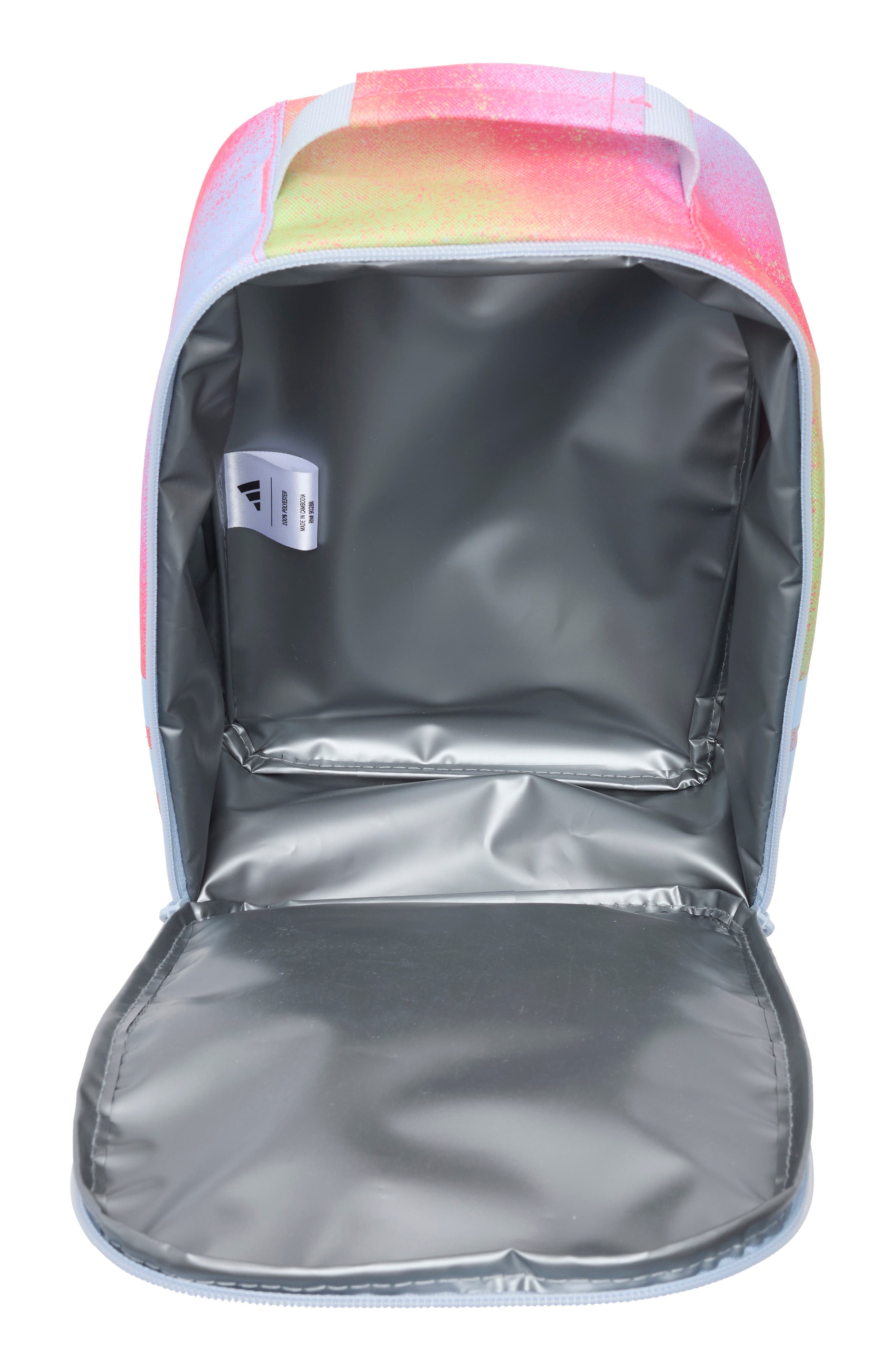 adidas Santiago 4 Lunch Bag, Alternate, color, Spray Gradient Lime/ Blue