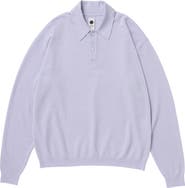 vowels Lightweight Knit Polo Sweater