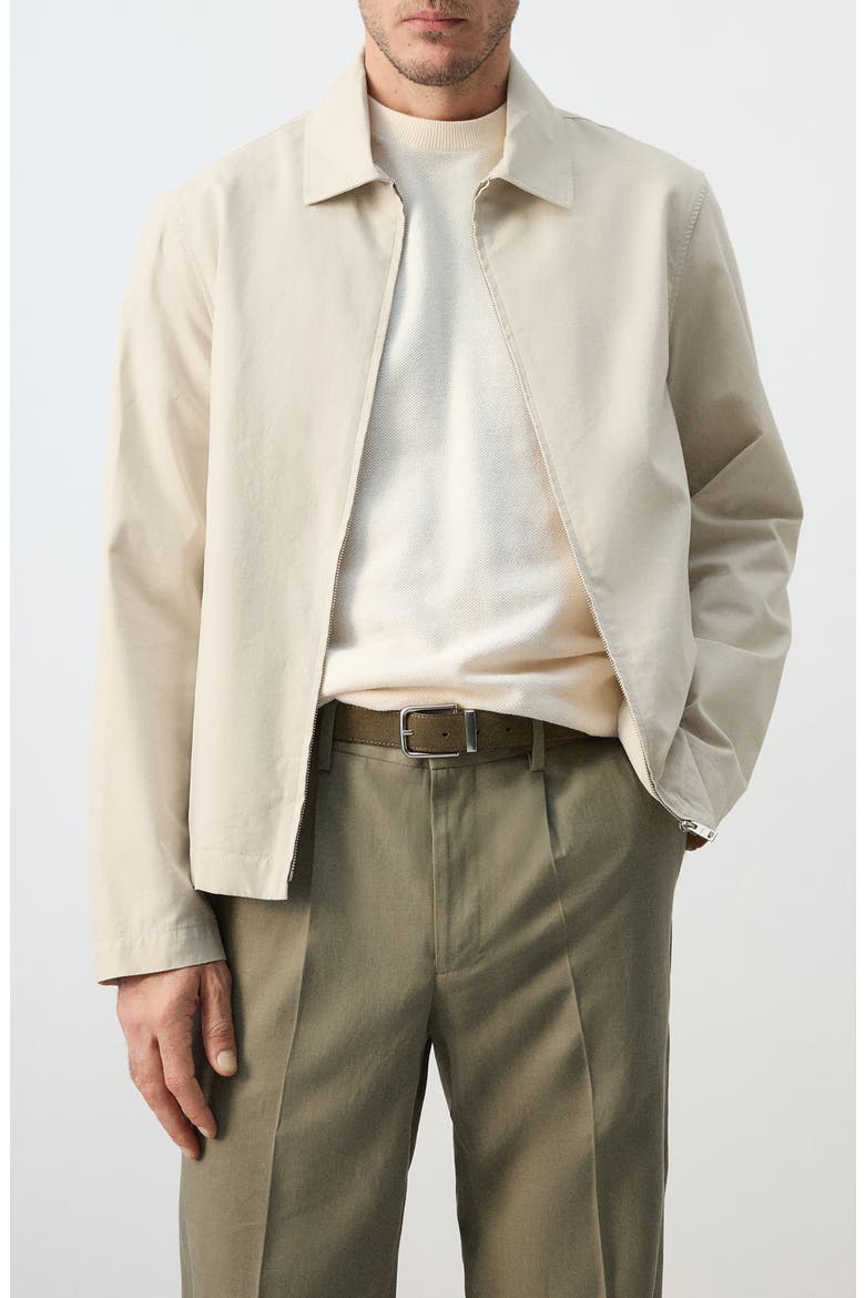 Cotton Blend Jacket, Main, color, BEIGE