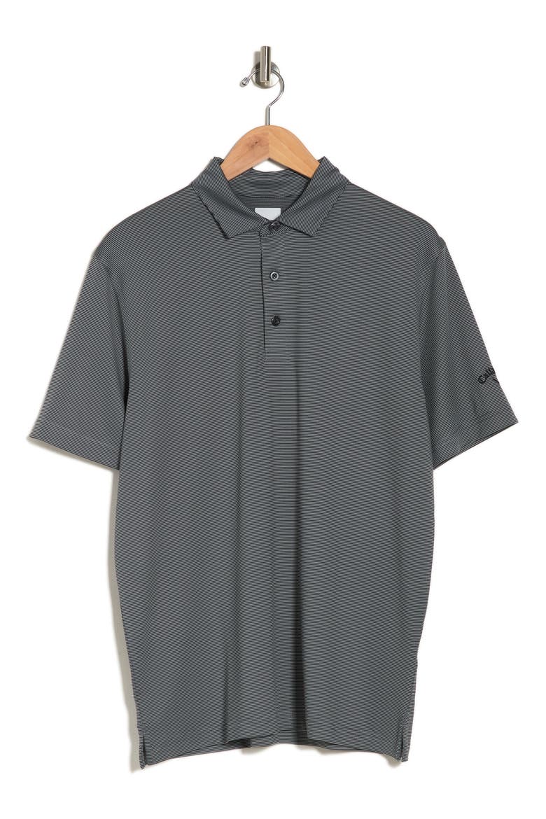 Fine Line Stripe Polo, Alternate, color, CAVIAR