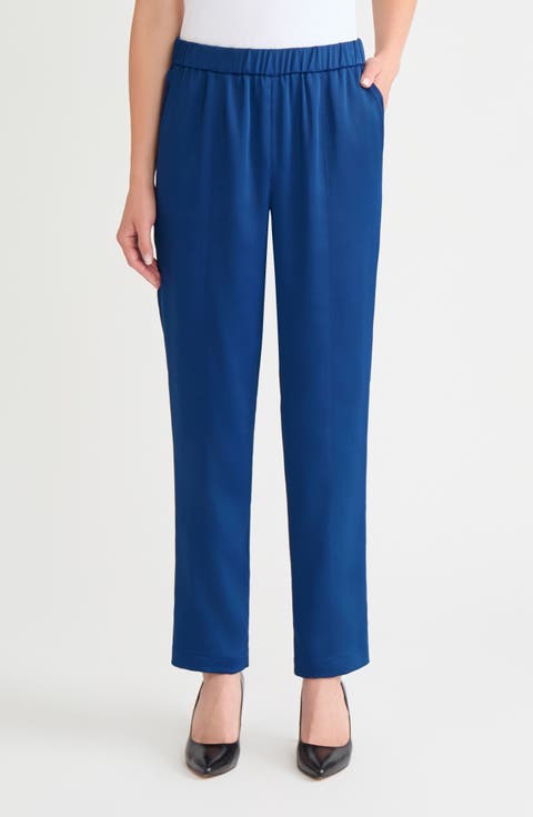 Nora Crêpe de Chine Straight Leg Pants
