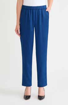 Nora Crêpe de Chine Straight Leg Pants