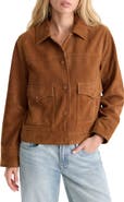 Good American The Boxy Suede Jacket