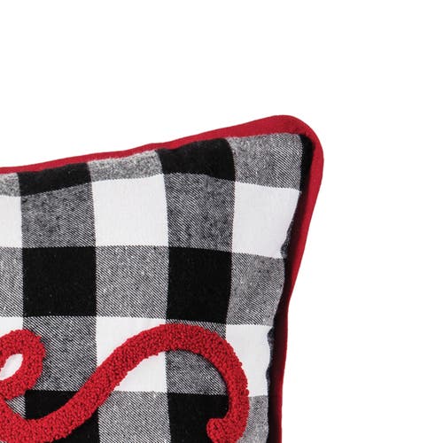 C & F Home C&f Home Franklin Farmhouse Check Believe Christmas Accent Pillow, 12" X 24" In Black