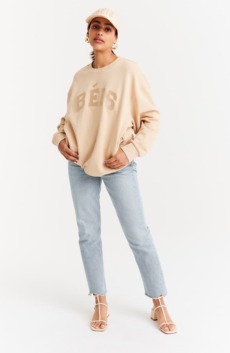 Béis The Sweatshirt, Alternate, color, Beige