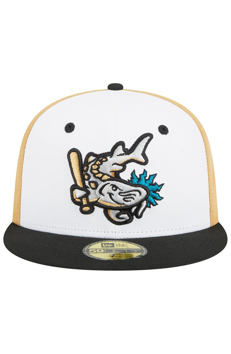 New Era Men's New Era White West Michigan Whitecaps Theme Nights Grand Rapids Dam Breakers 59FIFTY Fitted Hat, Alternate, color,