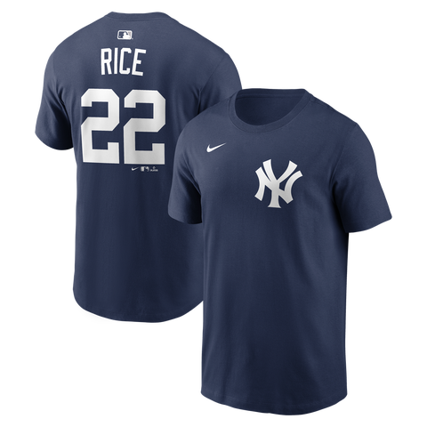 Name & Number T-Shirt Nike Ben Rice Navy New York Yankees Name & Number T-Shirt