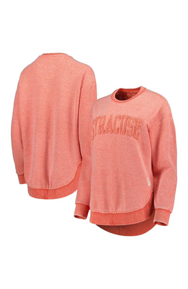 PRESSBOX Women's Pressbox Orange Syracuse Orange Ponchoville Pullover Sweatshirt, Main, color,