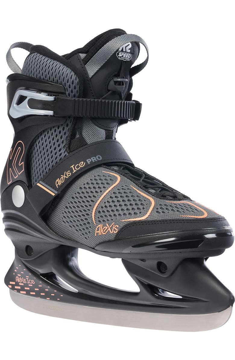 K2 Alexis Ice Pro Womens Ice Skates, Main, color, Gray/Peach