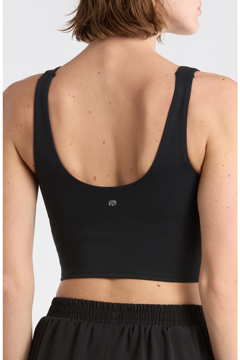 Jasmine Longline Sports Bra, Alternate, color, BLACK
