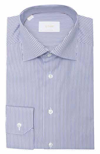 Eton Contemporary Fit Striped Supima® Cotton Dress Shirt