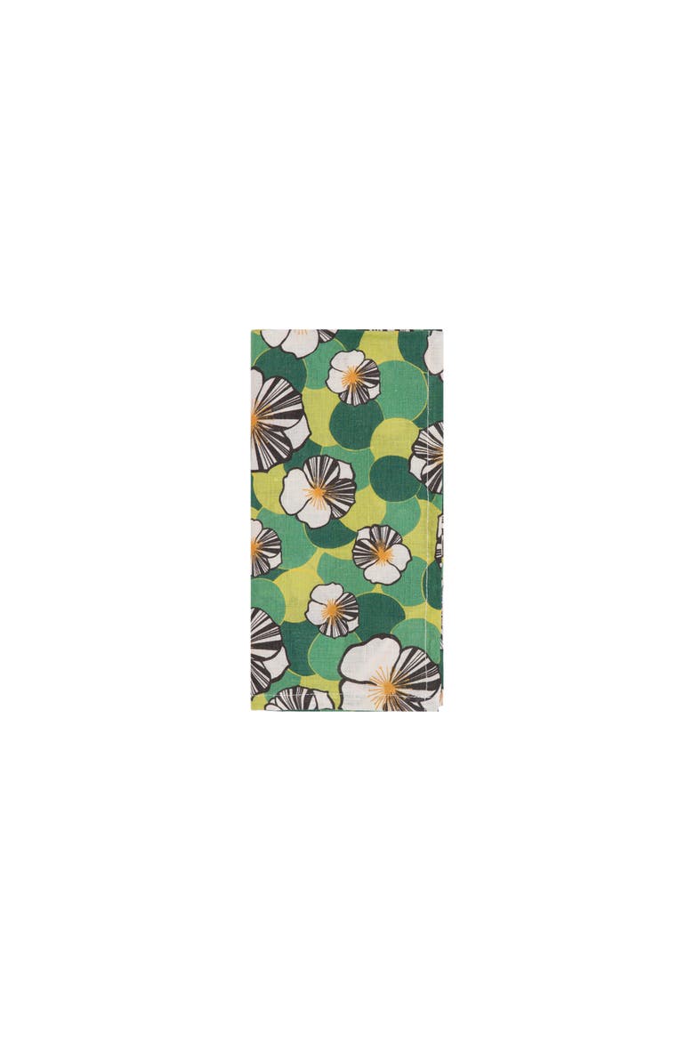 Large Napkins Set Of 6 (45X45) Ninfea Green, Alternate, color, Ninfea Green