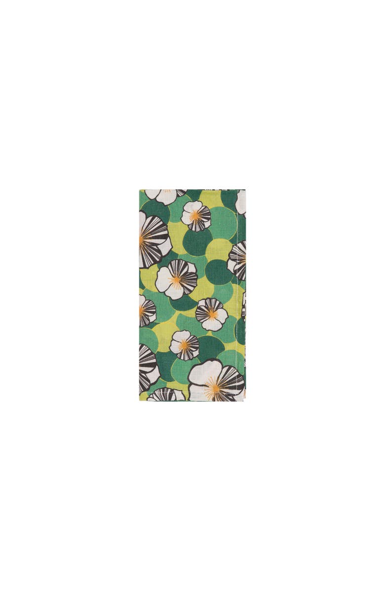 La DoubleJ Large Napkins Set Of 6 (45X45) Ninfea Green, Alternate, color, Ninfea Green