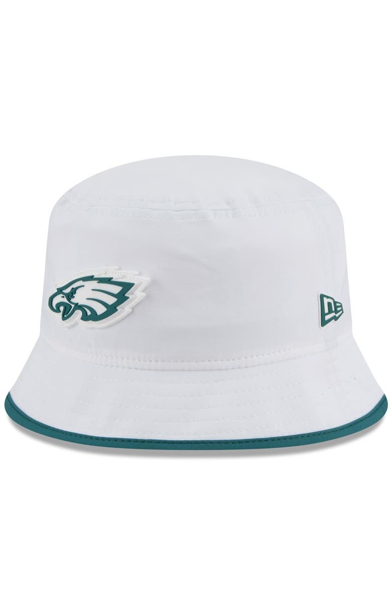 New Era Men's New Era  White Philadelphia Eagles 2025 NFL Training Camp Stretch Bucket Hat, Main, color, White