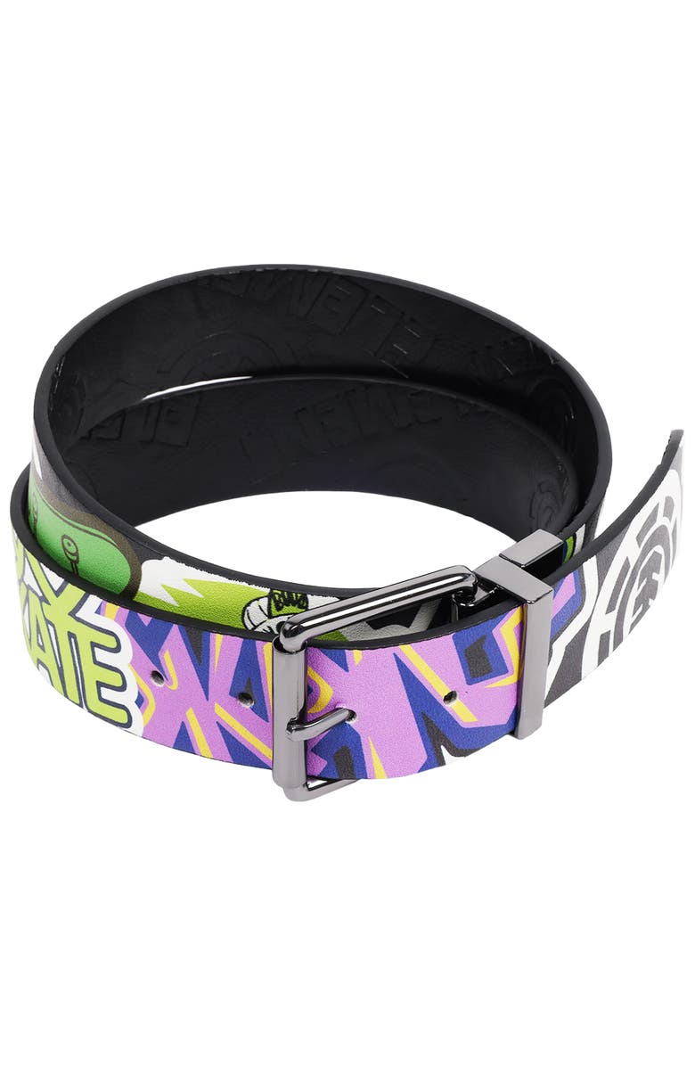 Element PU Reversible Belt with Debossed Logo & Graphic Print, Alternate, color, Black
