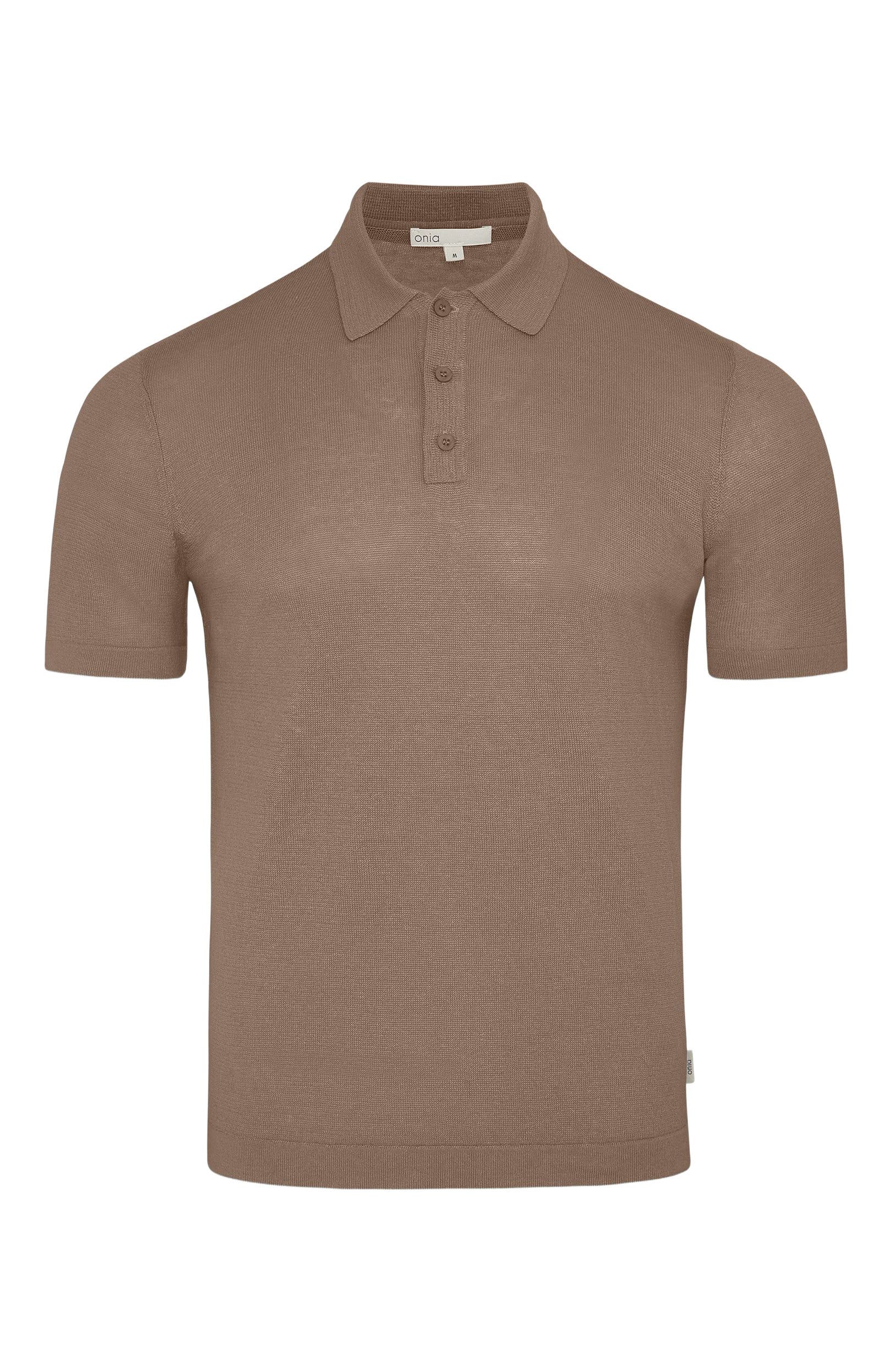 Linen Sweater Short Sleeve Polo - image 2