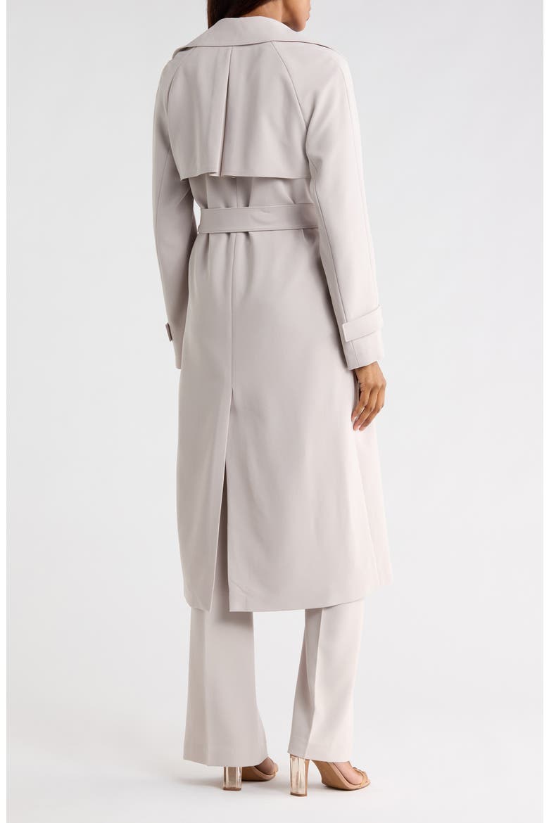 Oaklane Modern Crepe Trench Coat, Alternate, color, STONEWARE