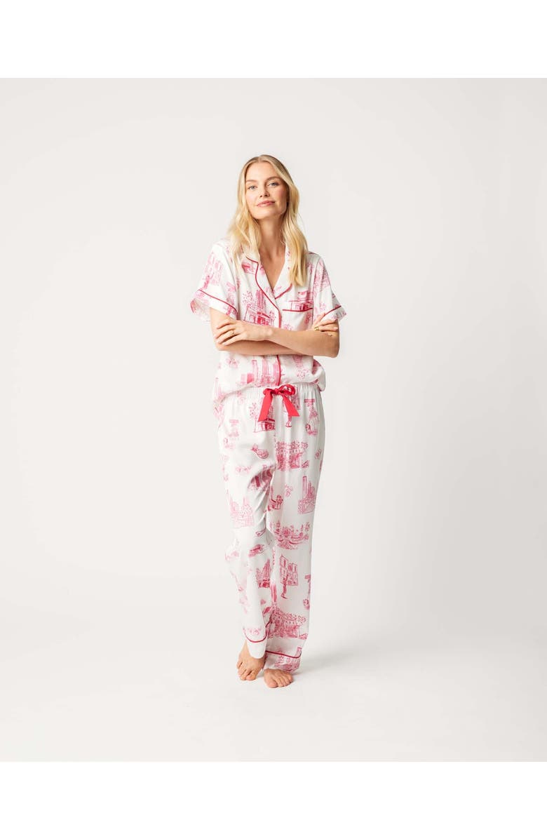 Katie Kime Atlanta Toile Women's Pajama Pants Set - Stylish Comfort for Home and Sleep, Alternate, color, Red