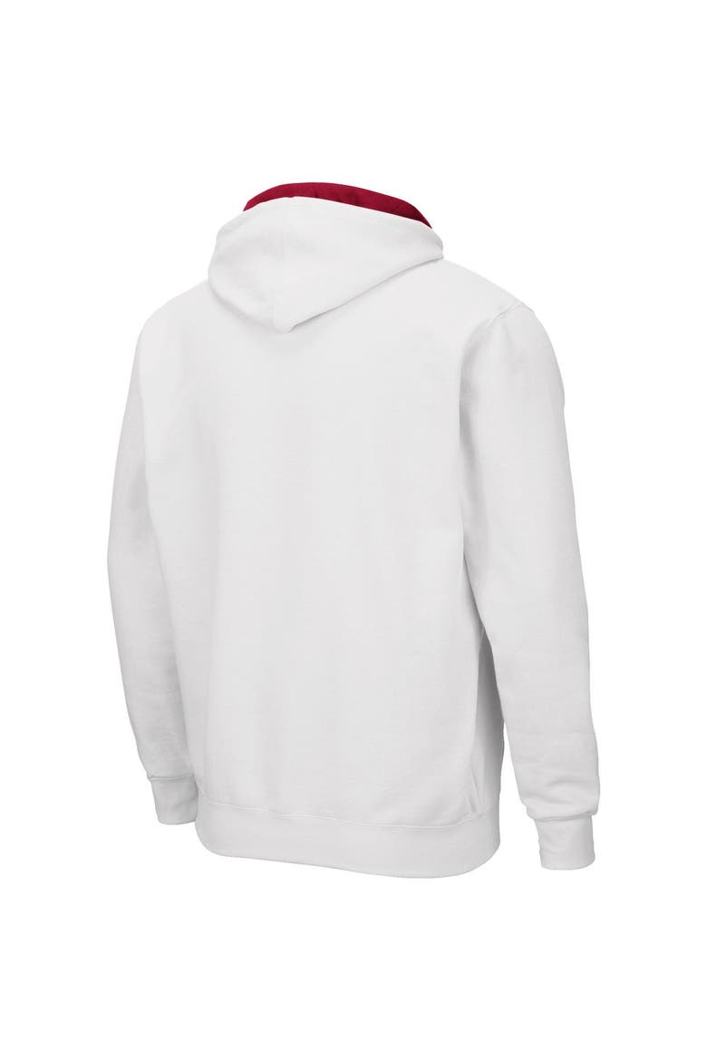 Men's Colosseum White Stanford Cardinal Arch & Logo 3.0 Full-Zip Hoodie, Alternate, color, White