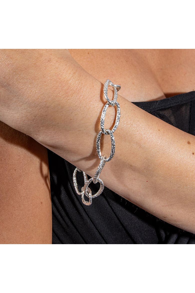 Hula Linked Bracelet, Alternate, color, Sterling Silver