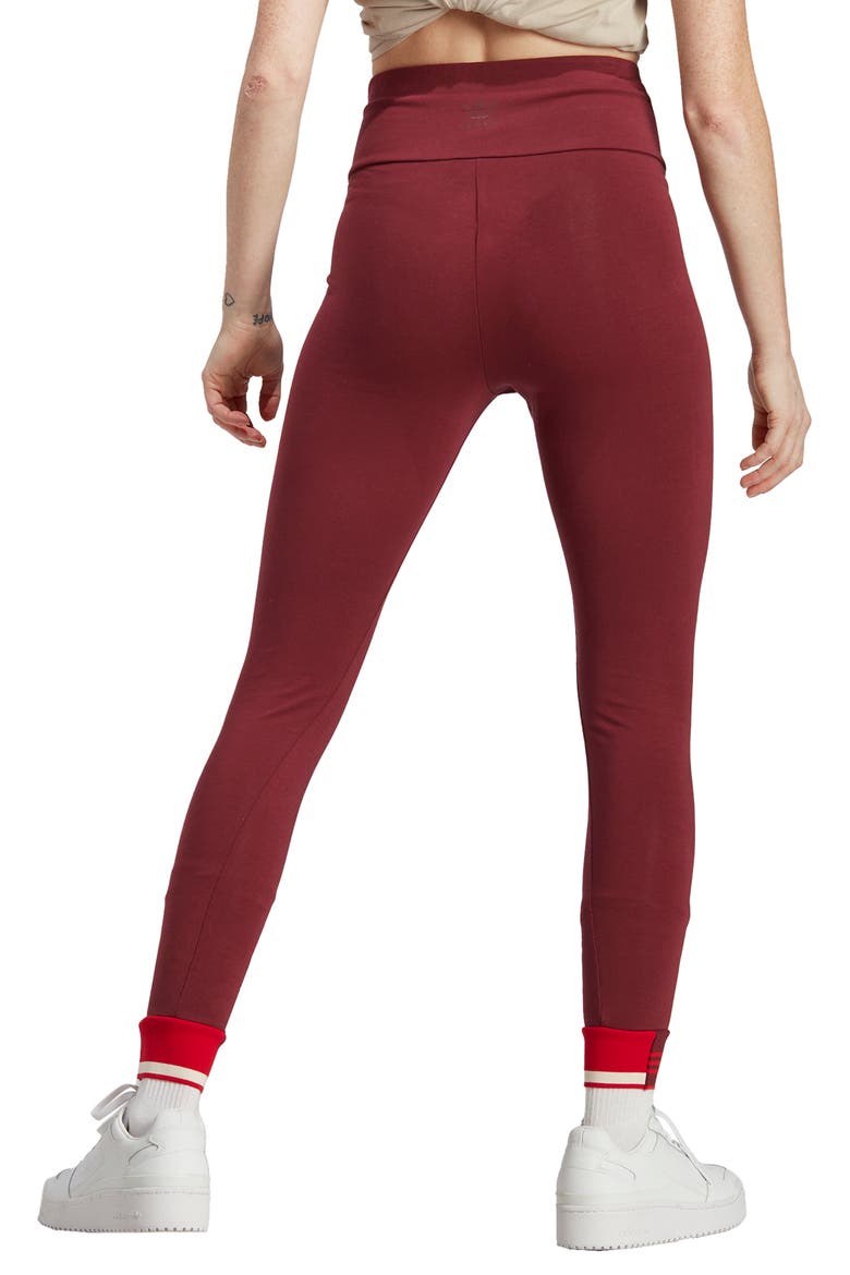 7/8 Rib Cuff Leggings, Alternate, color, SHADOW RED