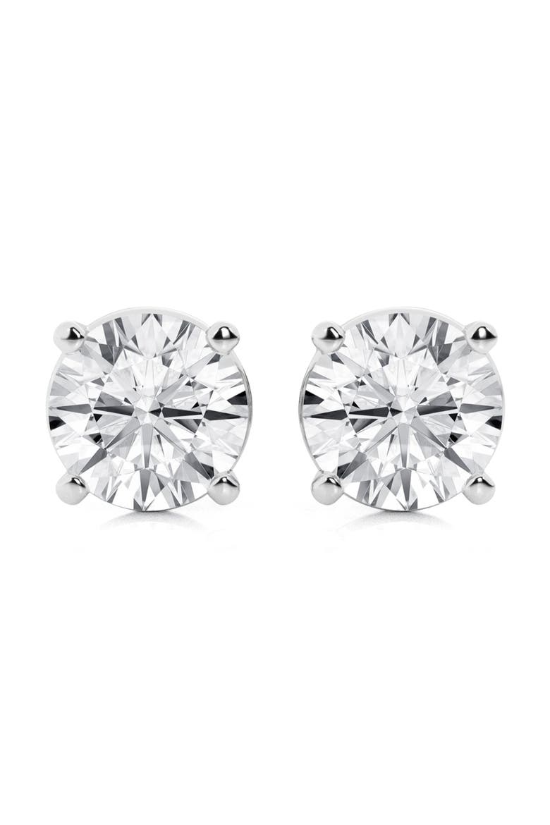 Diamond Stud Earrings, Main, color, WHITE