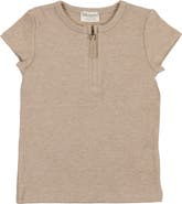 Manière Kids' Half Zip Short Sleeve Top