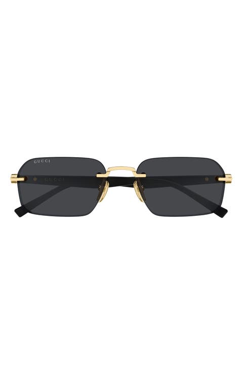 55mm Gradient Rectangular Sunglasses
