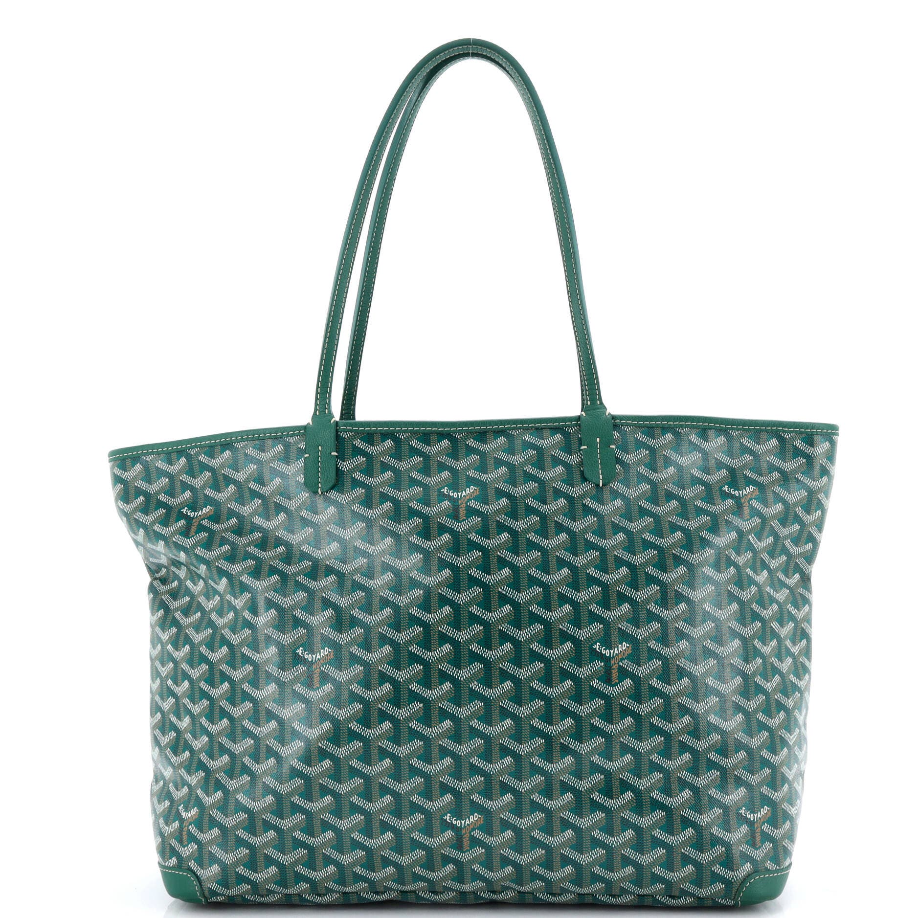 Pre-Owned Goyard Artois Tote Coated Canvas MM, Main, color, Green