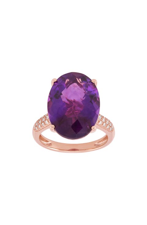 Diamond & Amethyst Ring