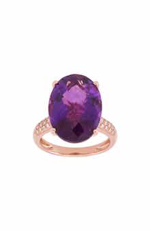 Frankie & Zoe Diamond & Amethyst Ring