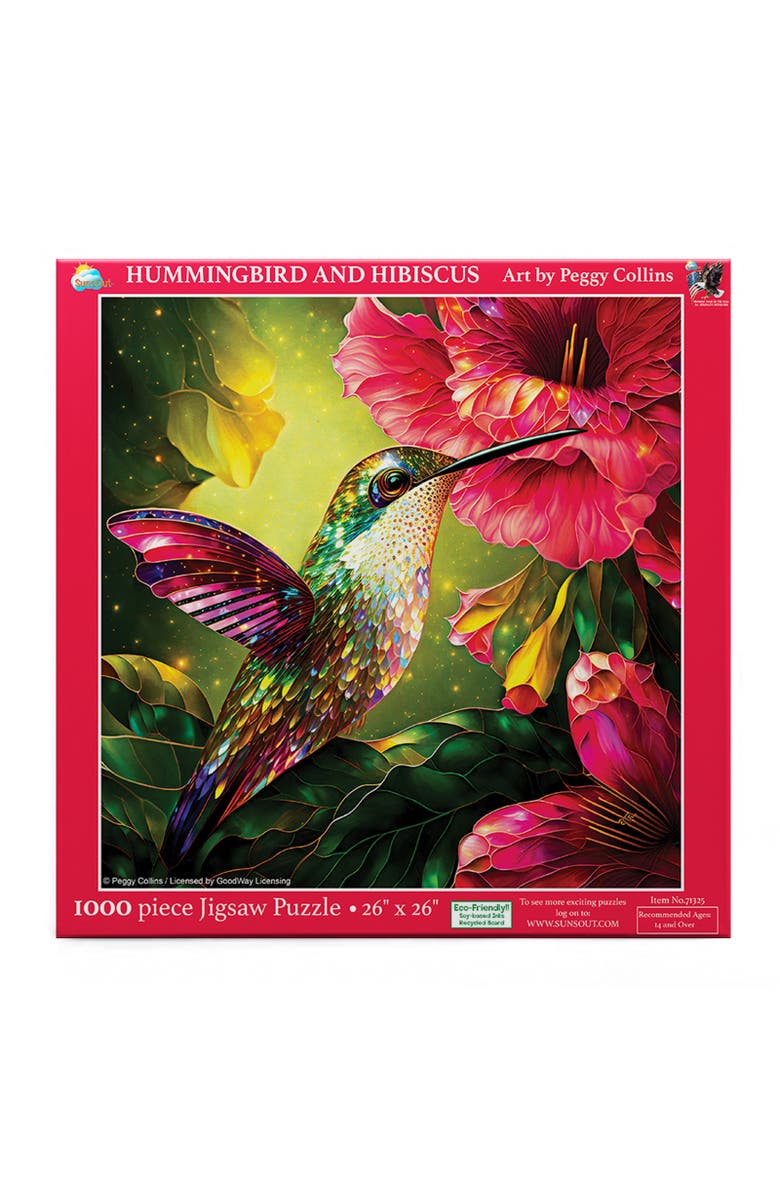 Sunsout Hummingbird and Hibiscus 1000 piece Jigsaw Puzzle for Adults, Alternate, color, Multicolor