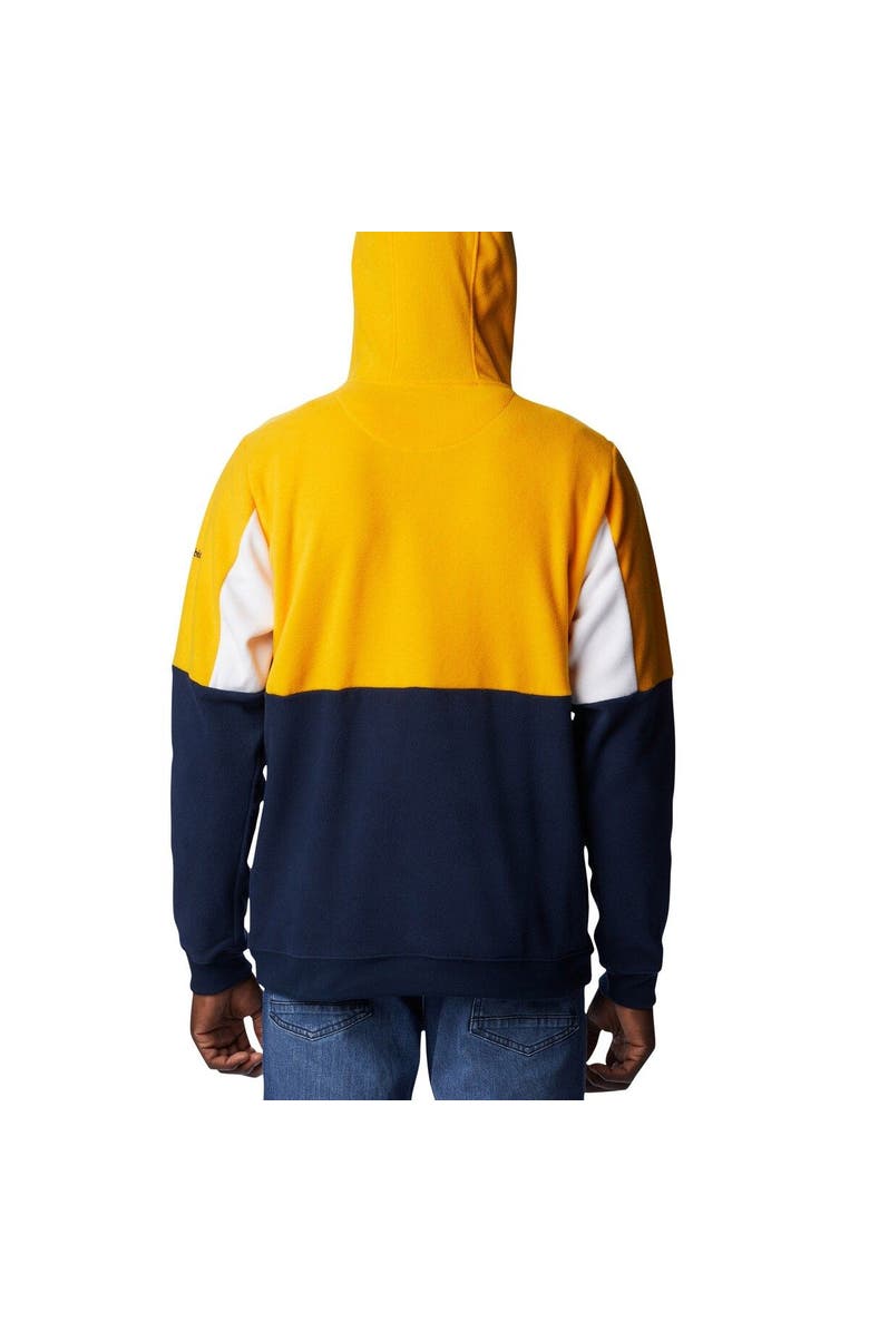 Columbia Men's Columbia Navy West Virginia Mountaineers Lodge Quarter-Zip Hoodie, Alternate, color, Navy