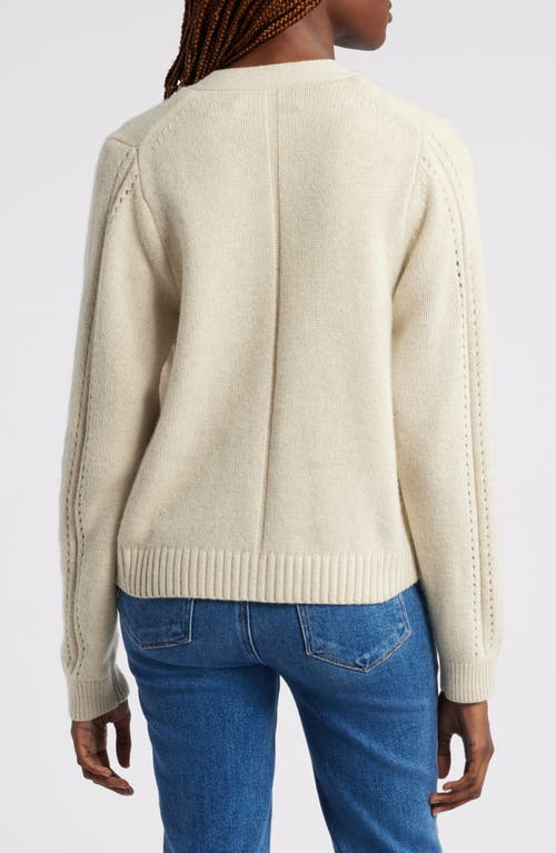 Wyeth Harriet Wool Blend Cardigan In Oatmeal