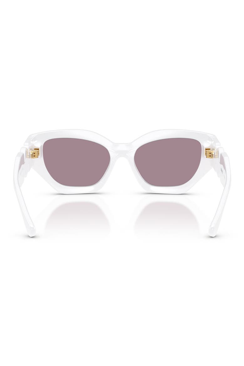 Kids' 48mm Irregular Sunglasses, Alternate, color, WHITE / PINK MIRROR ROSE GOLD