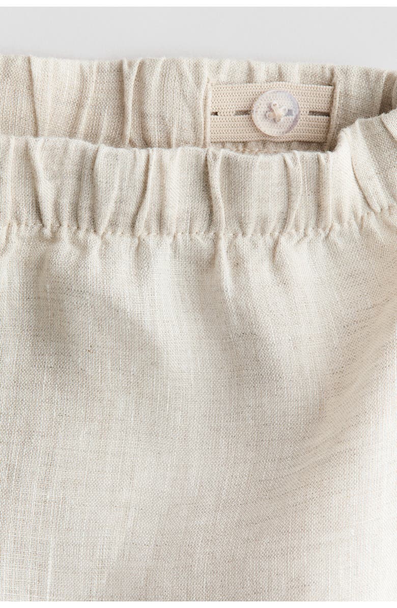 H&M Linen Shorts, Alternate, color, Light Beige