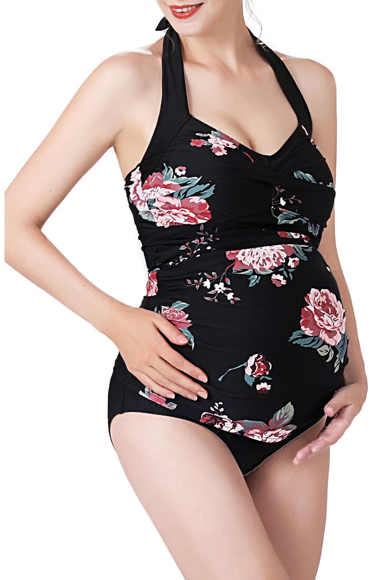 Arely Floral Print UPF50+ Two-Piece Maternity Swimsuit, Alternate, color, MULTICOLORED